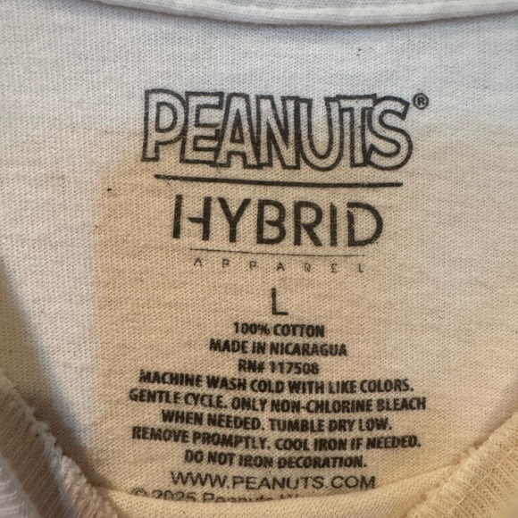 PEANUTS - Hybrid Apparel ‘Happy Camper' Graphic Tee Size Large - Picture 5 of 5
